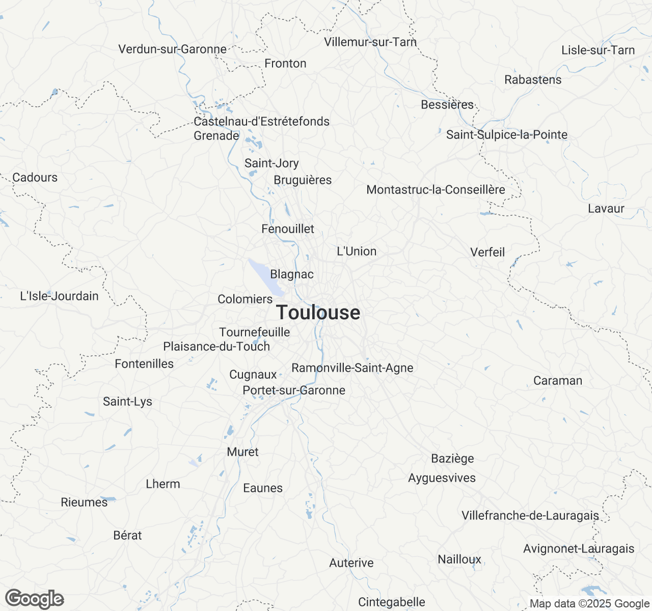 Map of Toulouse